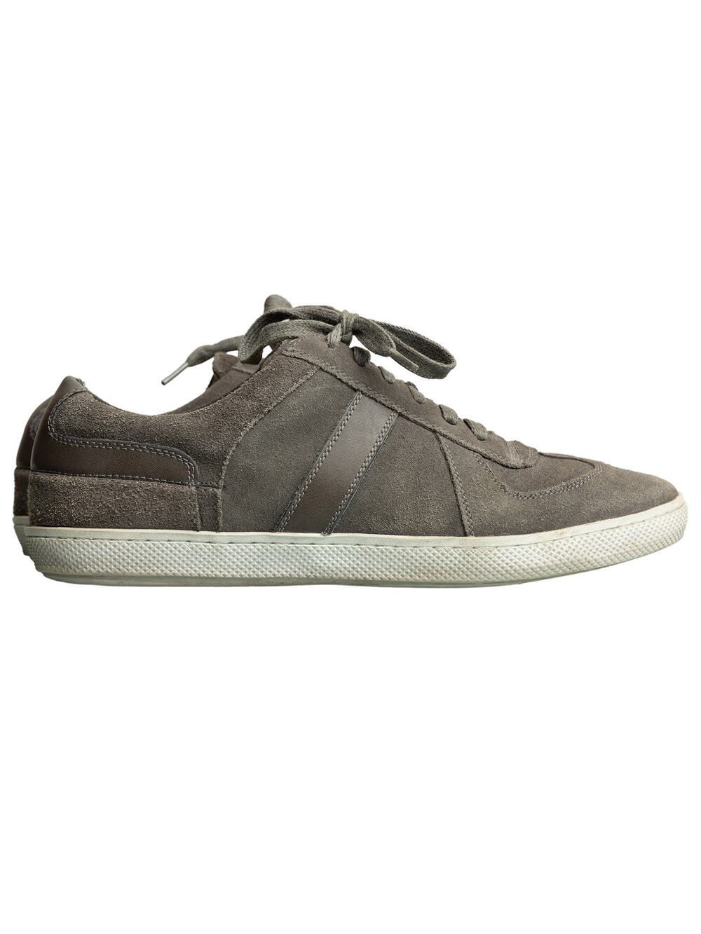 Mens Designer Express Suede Sneakers Gray Leather GAT Retro Court Shoe Sz 10 EUC